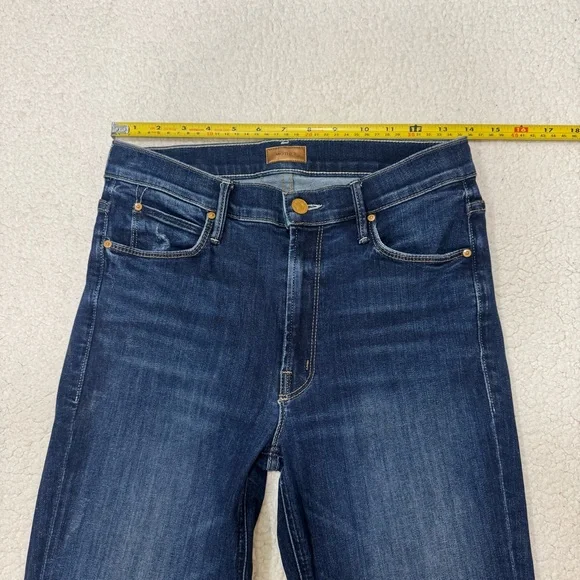 Mother Mid Rise Dazzler Ankle Straight Leg Wash Teaming Up Size 27 $248 - Picture 6 of 11